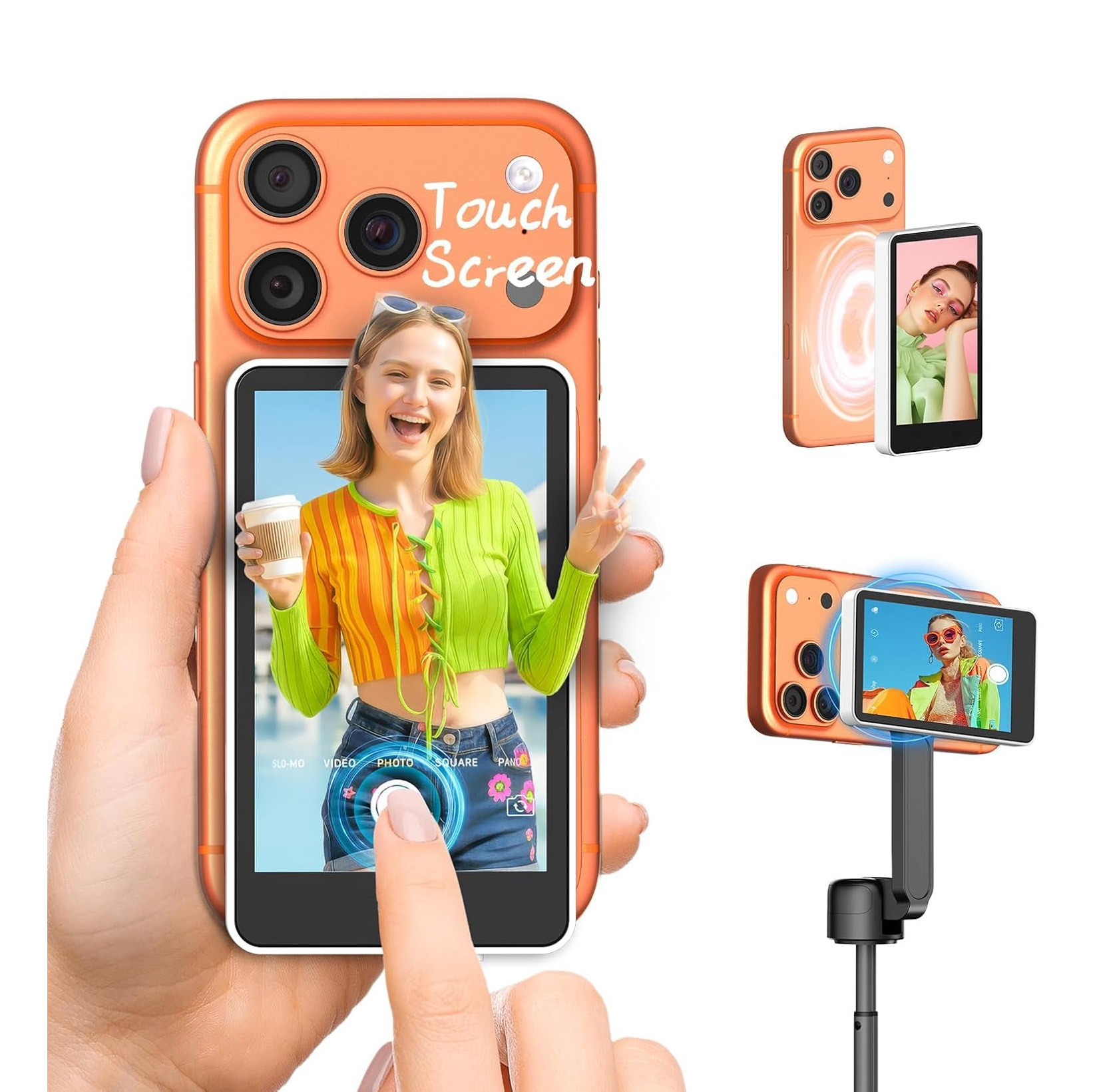 Photography Lighting Set - Monitor Selfie 4-inci Layar Sentuh Magnetik