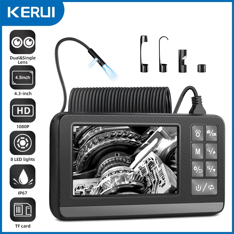 Macro Photography Led Lighting - KERUI kamera inspeksi endoskop, lensa ganda