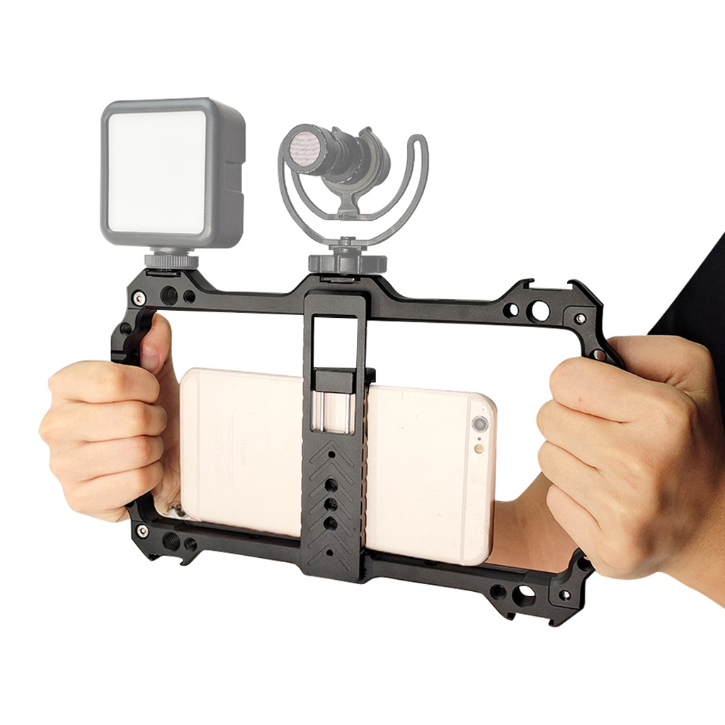 Photography Lighting Rig - Rig Penyangga Ponsel Universal dari Logam