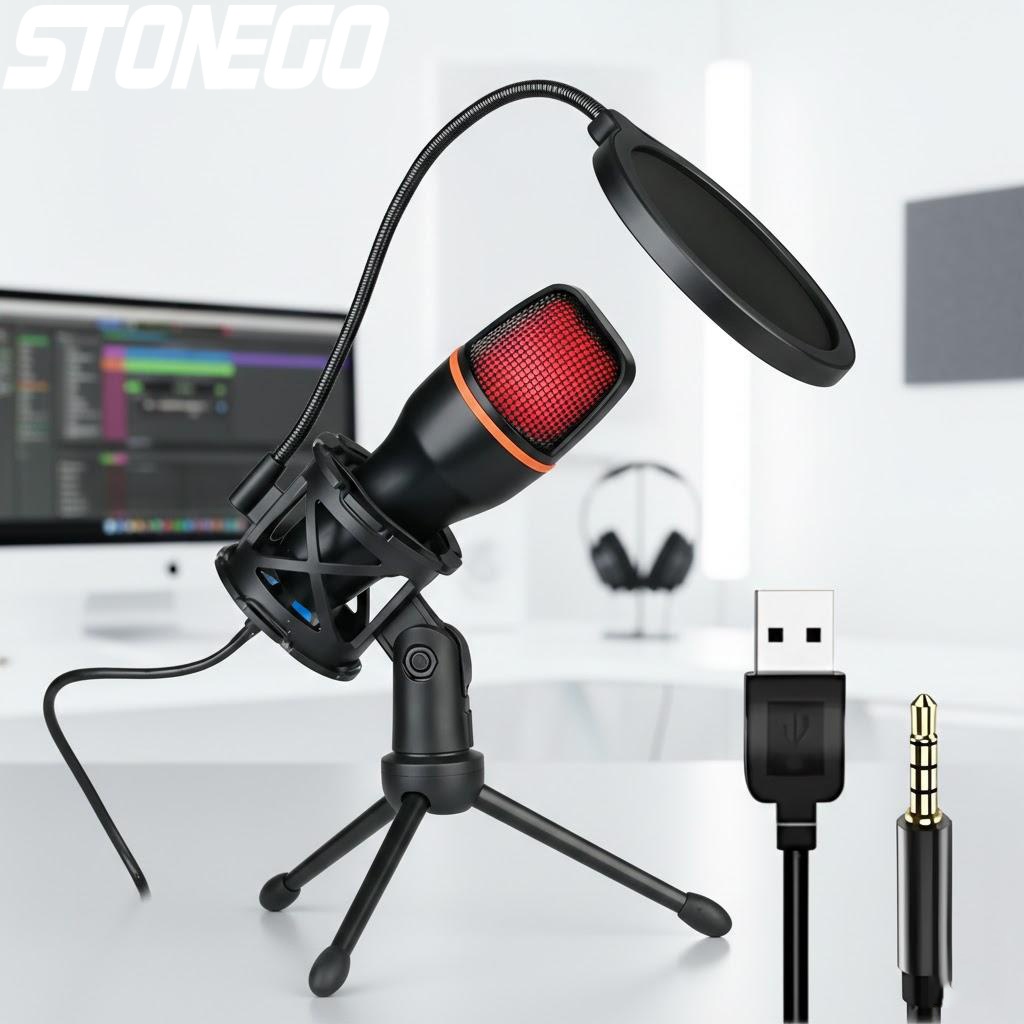 Photography Lighting Uk - Kit Mikrofon Kondensor USB Profesional dengan