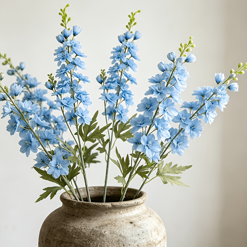 Photography Artificial Lighting - 6 Buah, Tanpa Vas, Bunga Delphinium