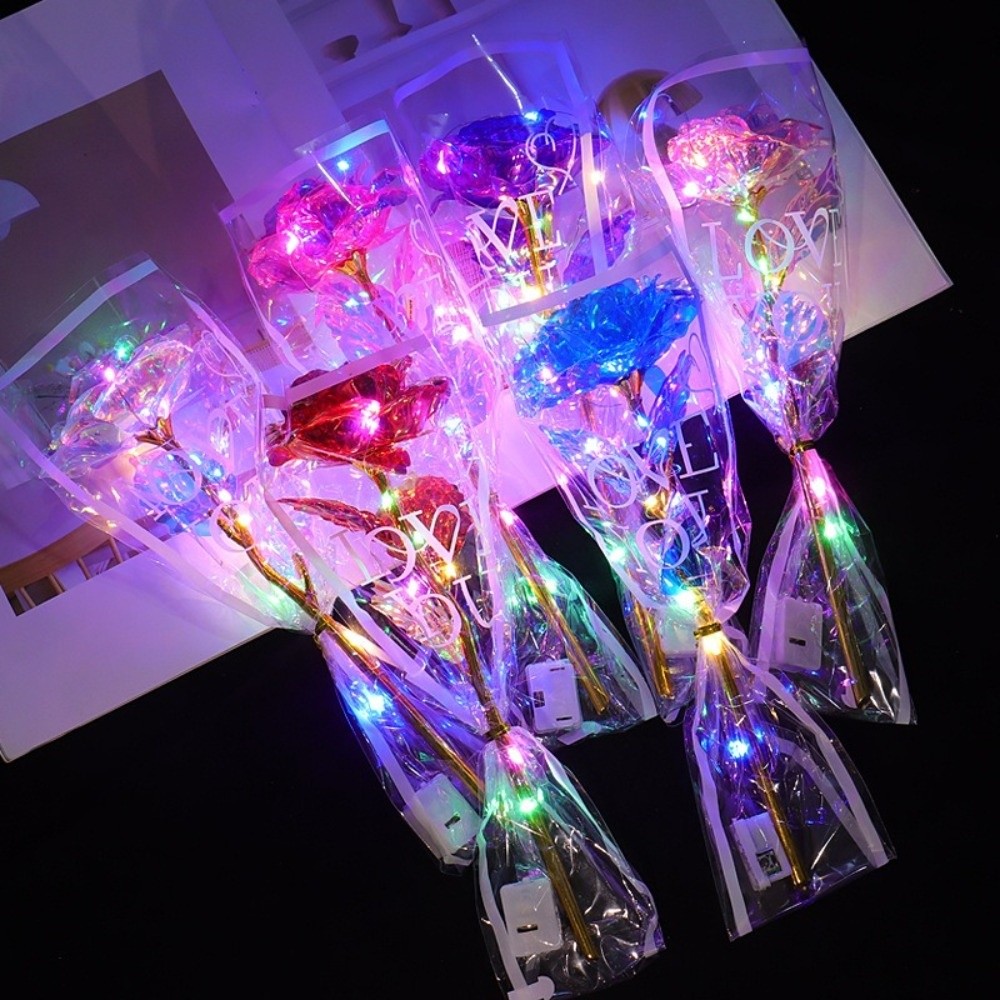 Photography Artificial Lighting - Lampu LED Bunga Mawar Berlapis Emas