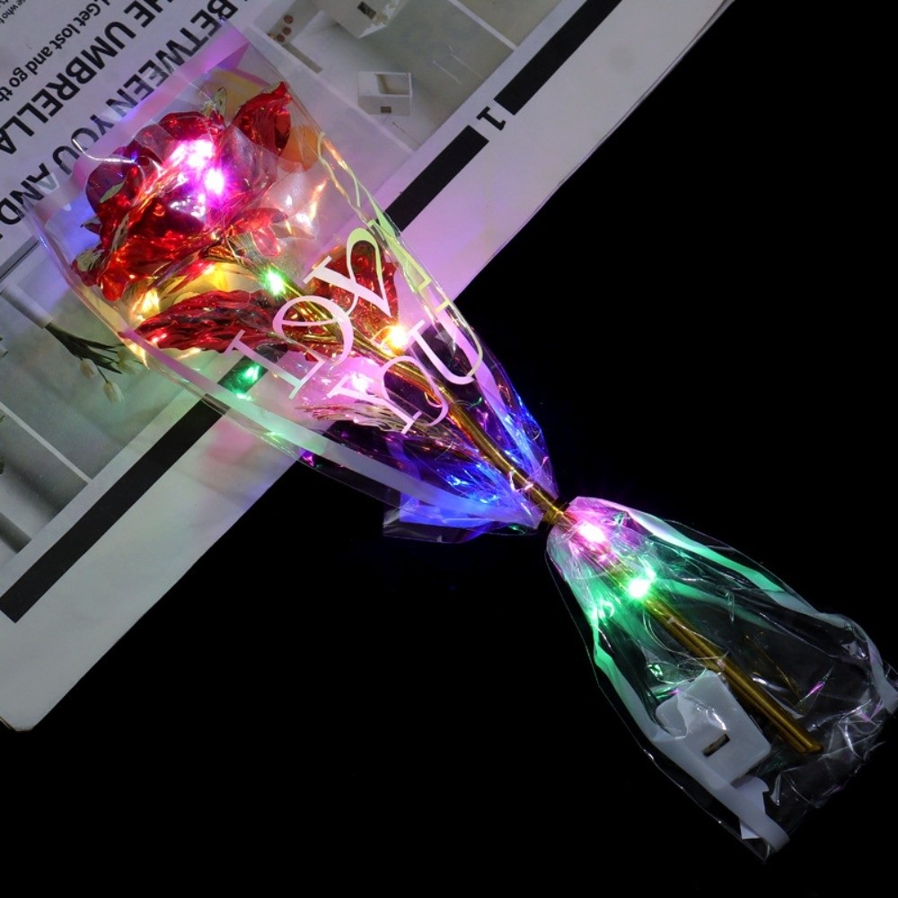 Photography Artificial Lighting - Lampu LED Bunga Mawar Berlapis Emas