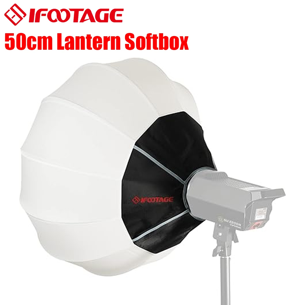 Barn Door Modifier - Ifacks 65x65CM Softbox lentera pelepas cepat
