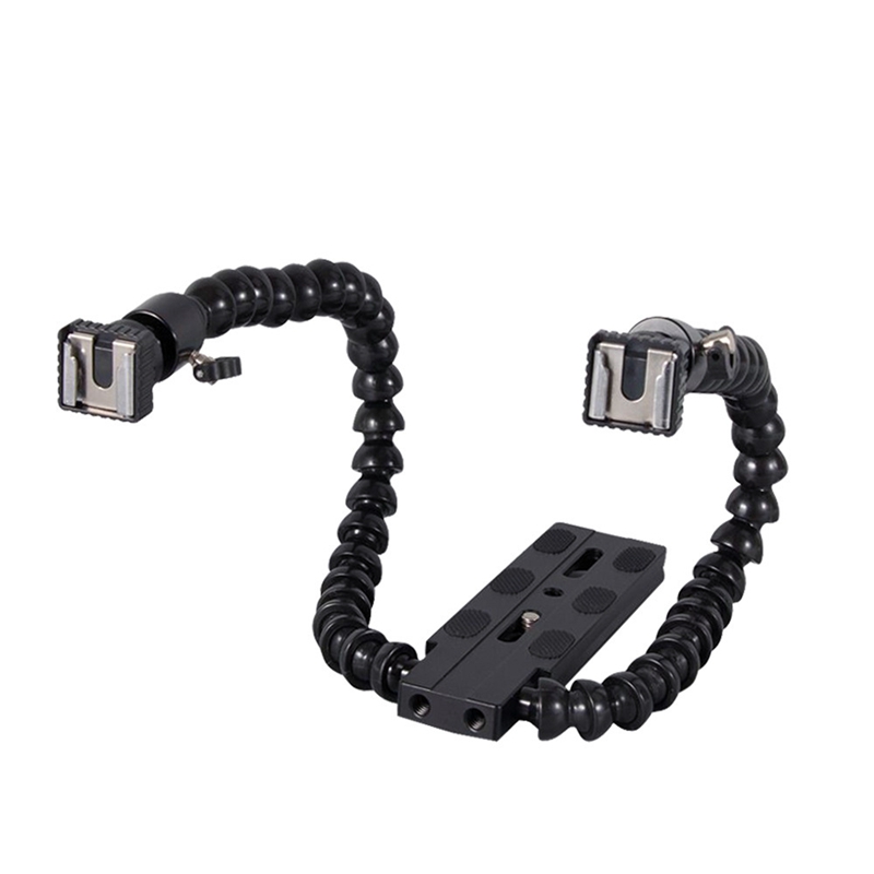 Macro Photography Lighting Kit - Dudukan braket lampu kilat lengan ganda