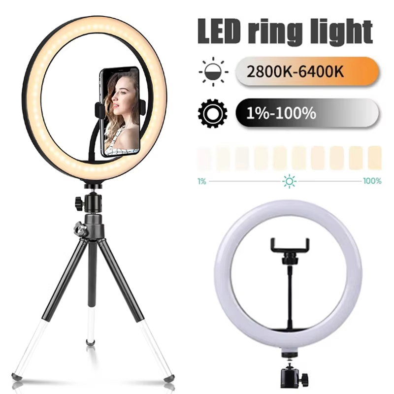 Photography Lighting Wand - Lampu Cincin Selfie 10 inci, Lampu