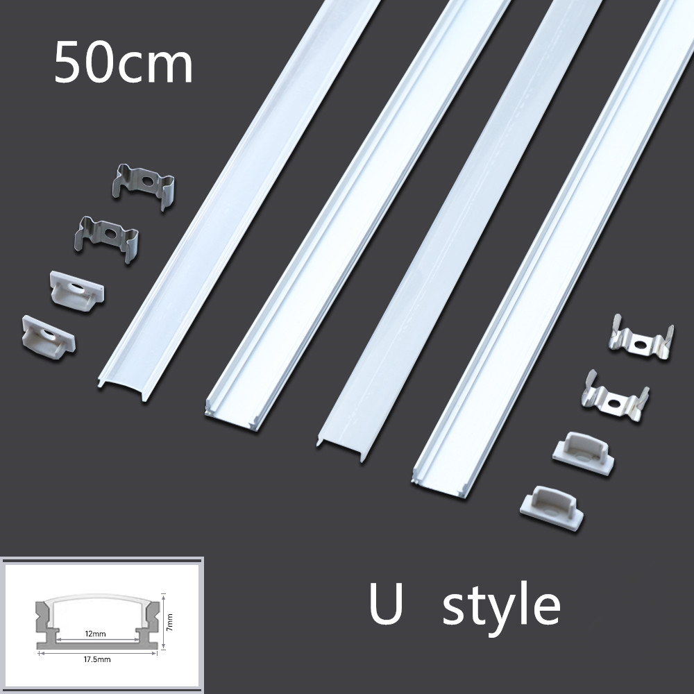 Diffusion Material Roll - Saluran Aluminium LED 50cm, untuk Strip