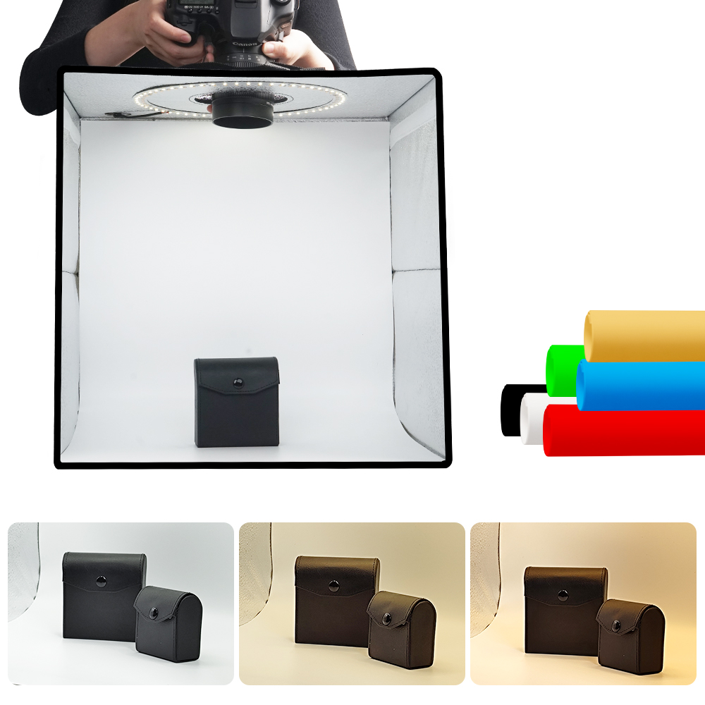 Macro Photography Lighting Kit - Lightdow Kotak Lampu LED Dimmable untuk