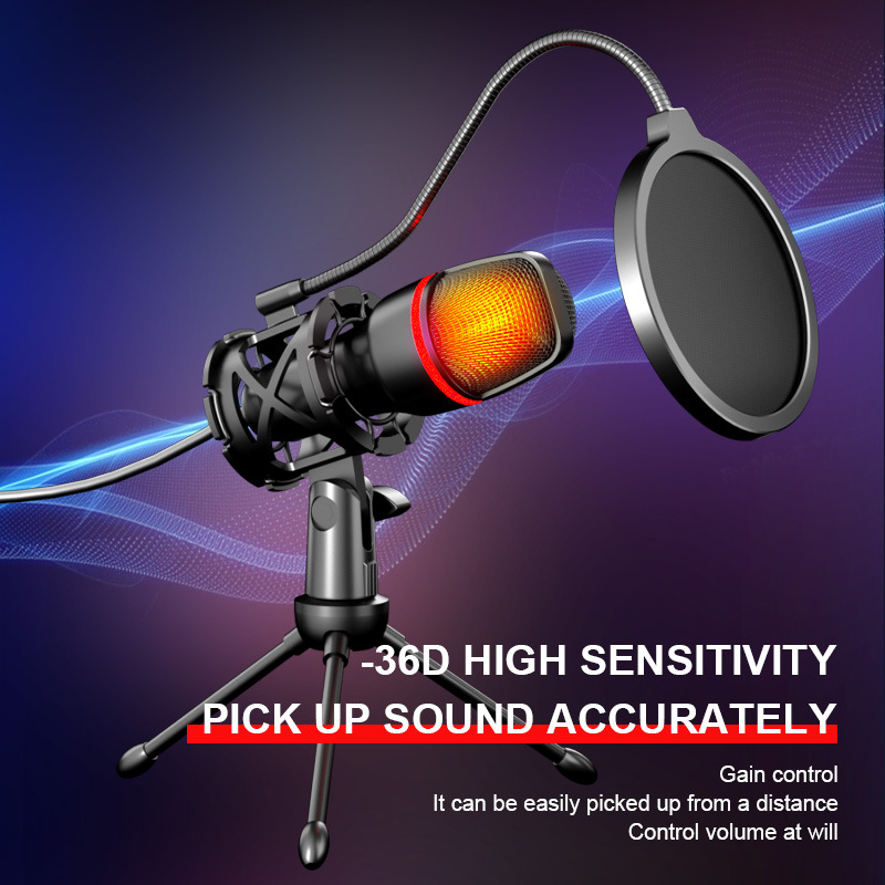 Photography Lighting Uk - Kit Mikrofon Kondensor Kardioid USB Profesional