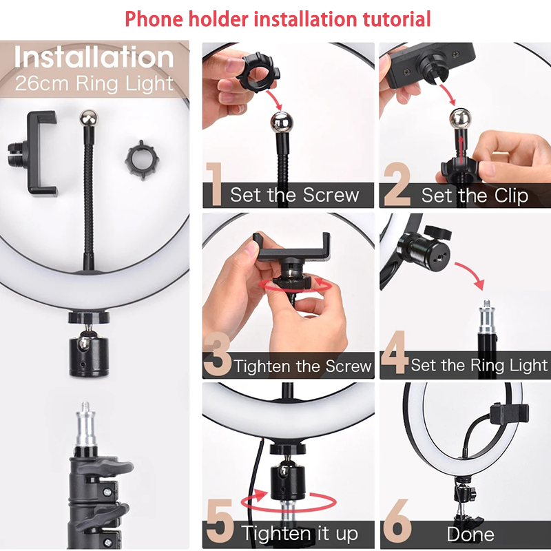 Lampu Cincin Selfie 16/26/33Cm - Photography Lighting Wand ulasan dan harga