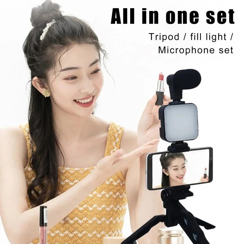 Kit Vlog ponsel pintar dengan  - Photography Led Lighting Kit ulasan dan harga