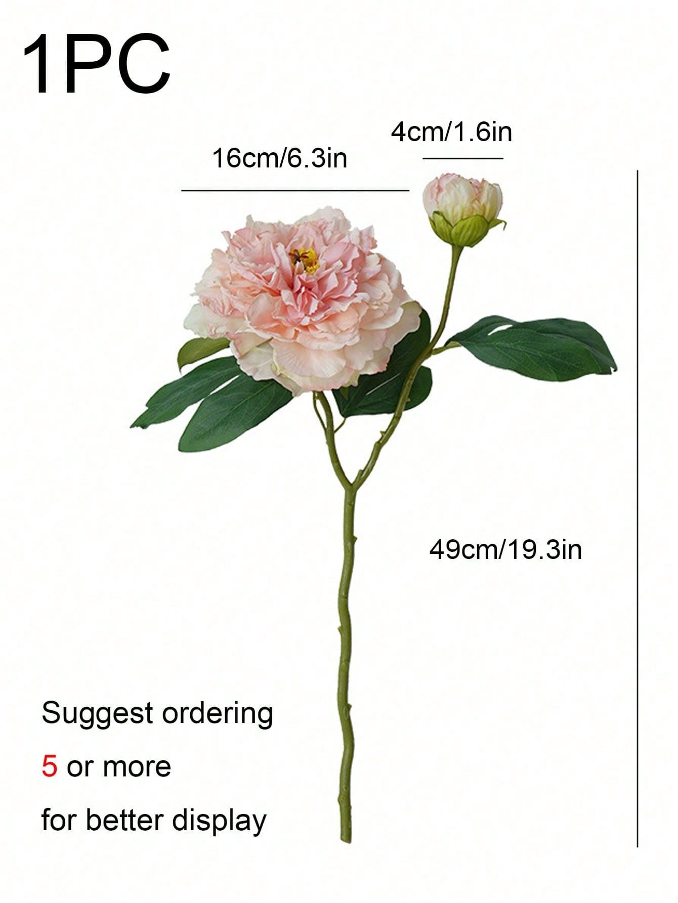 1 Buah Bunga Peony Simulasi Me - Photography Artificial Lighting ulasan dan harga