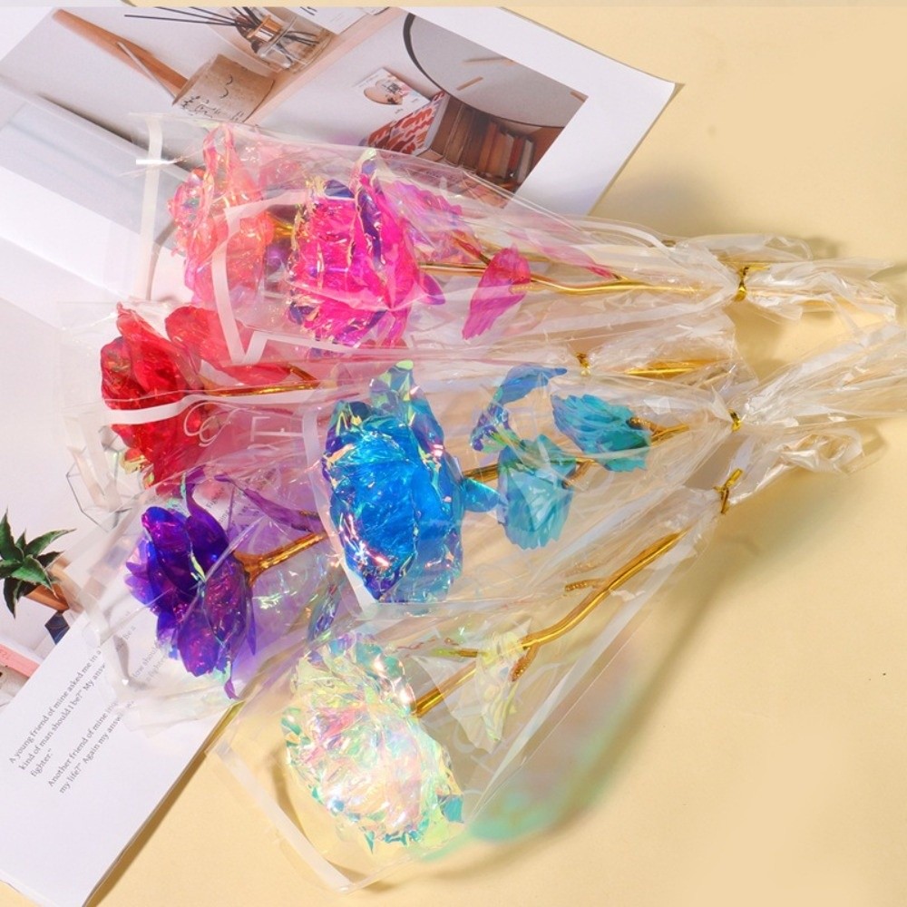Bunga Mawar Foil Emas Bersinar - Photography Artificial Lighting ulasan dan harga