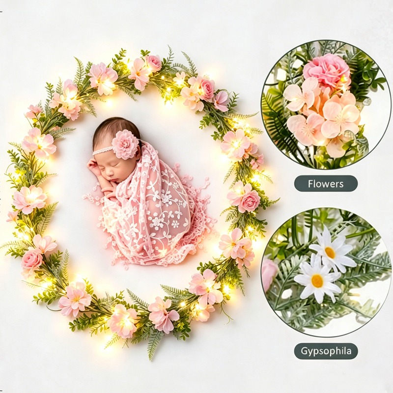 Rangkaian Bunga Peony Daisy LE - Photography Artificial Lighting ulasan dan harga