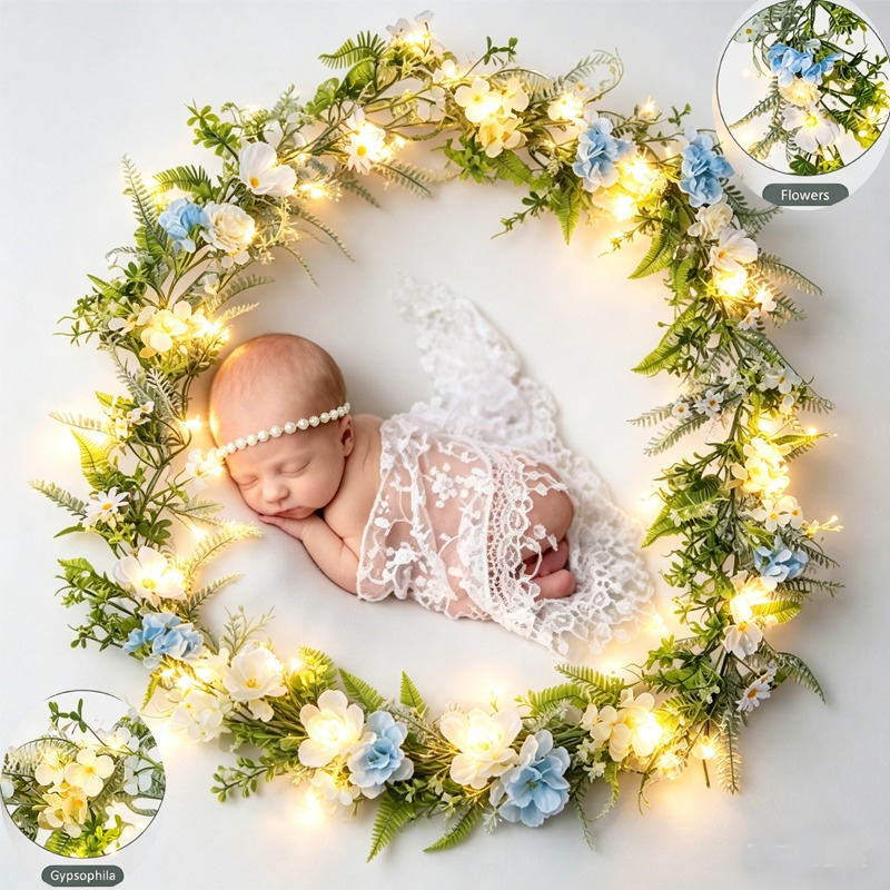 Rangkaian Bunga Peony Daisy LE - Photography Artificial Lighting ulasan dan harga