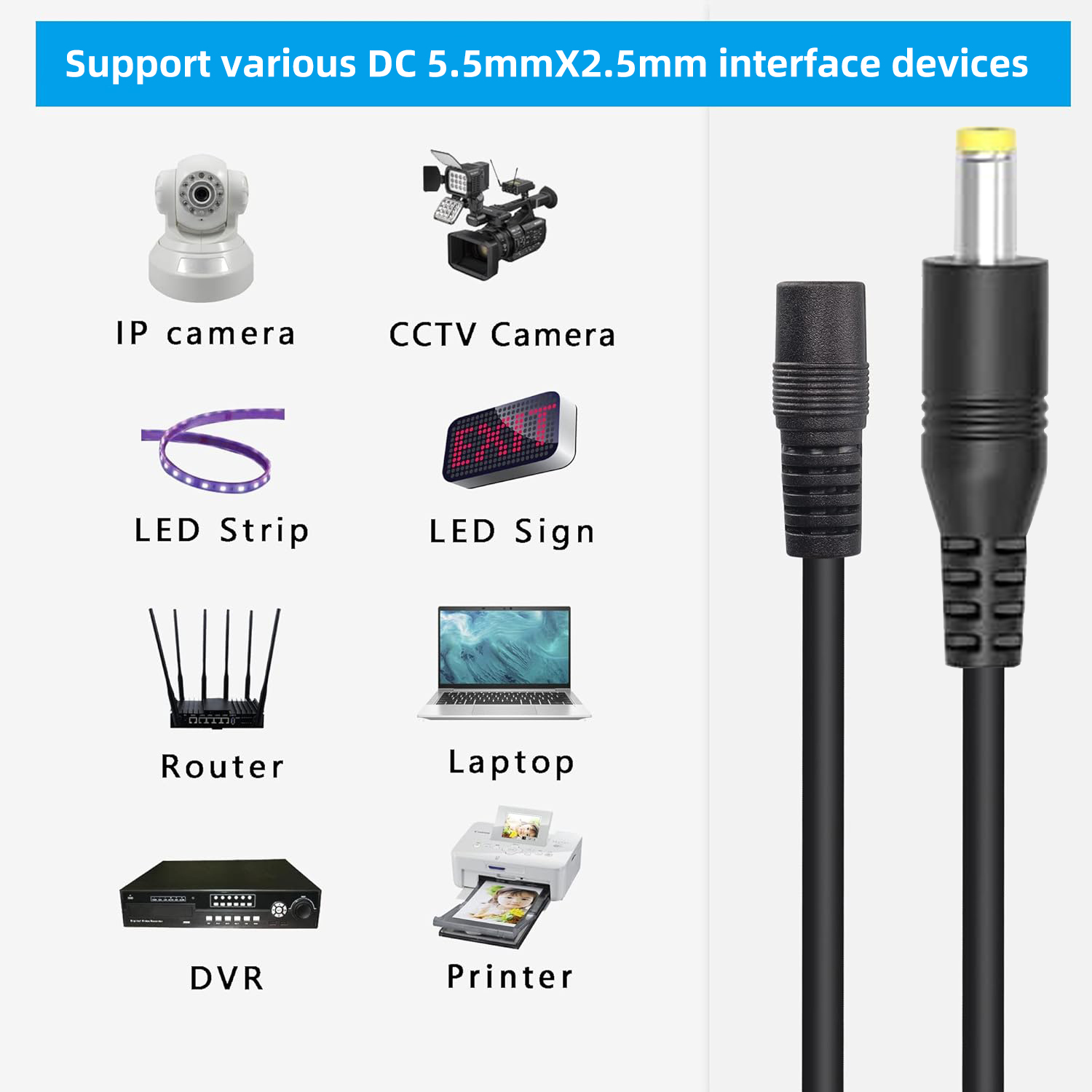 Kabel Steker Konektor Daya DC  - Photography Led Lighting Kit ulasan dan harga