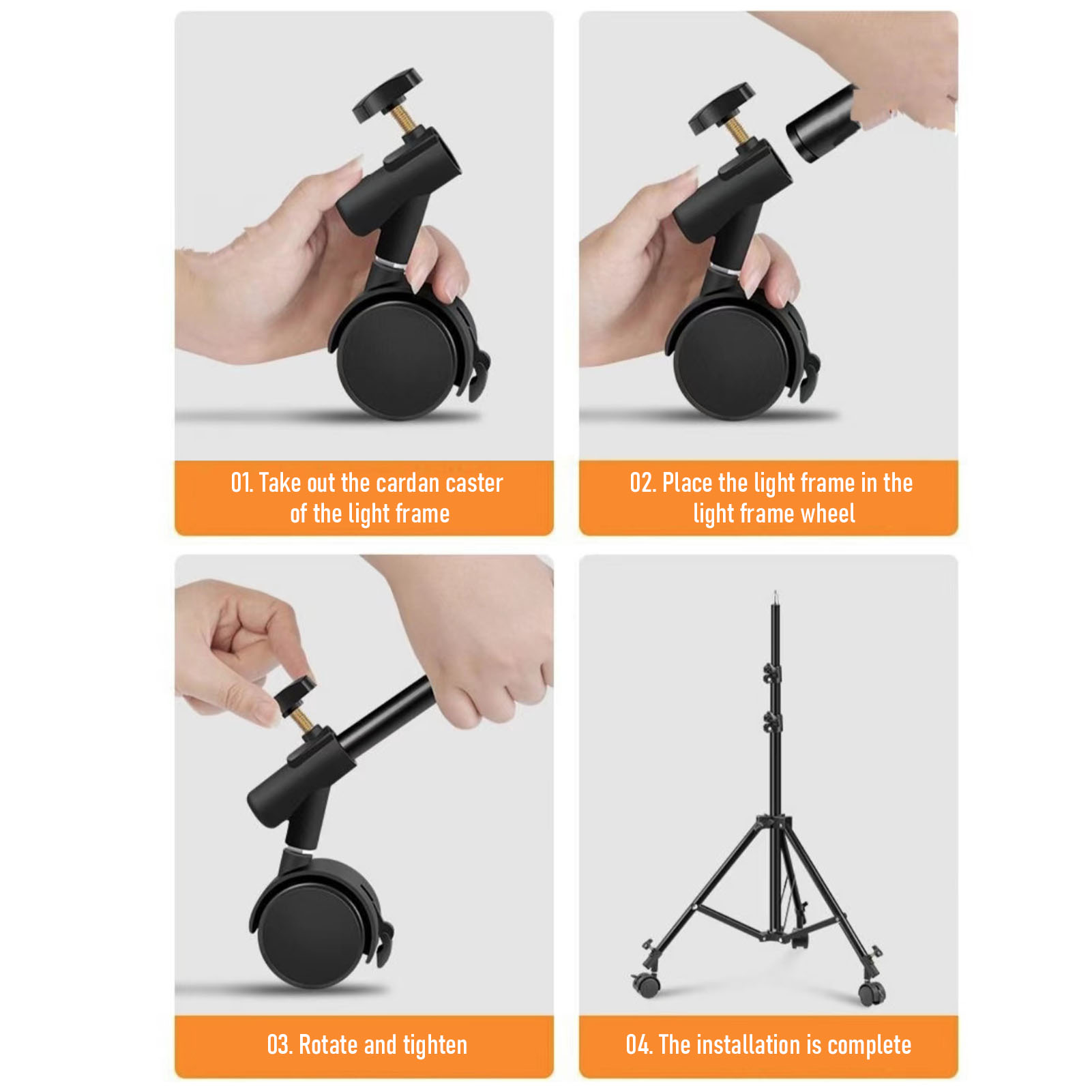 3 buah/set Roda Kastor Fleksib - Photography Lighting Set ulasan dan harga